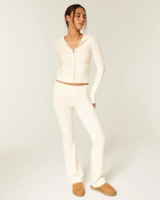 Gilly Hicks Kazak Örgü Katlamalı Bootcut Pantolon
