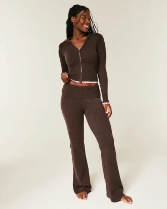 Gilly Hicks Kazak Örgü Katlamalı Bootcut Pantolon