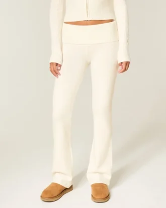 Gilly Hicks Kazak Örgü Katlamalı Bootcut Pantolon