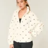 Gilly Hicks Nakışlı Sherpa Fermuarlı Sweatshirt Gilly Hicks Nakışlı Sherpa Fermuarlı Sweatshirt