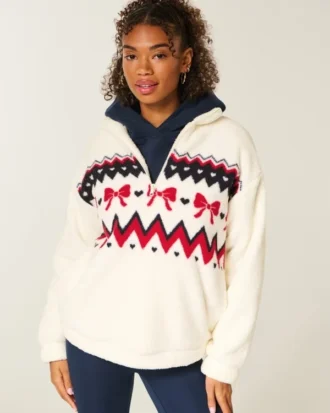 Gilly Hicks Sherpa Çeyrek Fermuarlı Sweatshirt