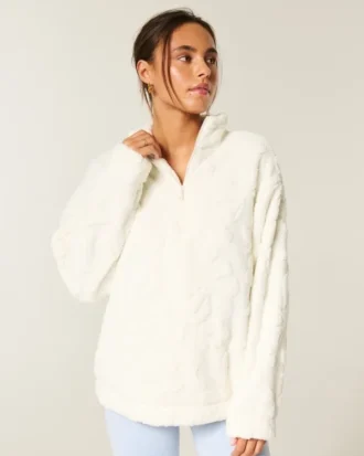 Gilly Hicks Sherpa Çeyrek Fermuarlı Sweatshirt