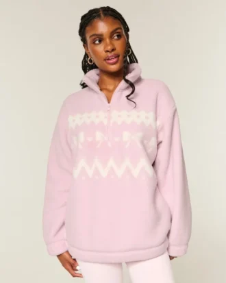 Gilly Hicks Sherpa Çeyrek Fermuarlı Sweatshirt