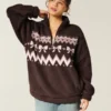 Gilly Hicks Sherpa Çeyrek Fermuarlı Sweatshirt