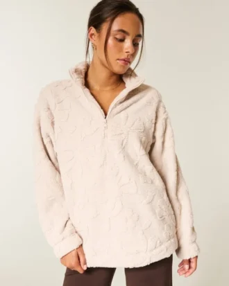 Gilly Hicks Sherpa Çeyrek Fermuarlı Sweatshirt