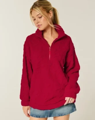 Gilly Hicks Sherpa Çeyrek Fermuarlı Sweatshirt