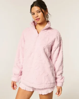 Gilly Hicks Sherpa Çeyrek Fermuarlı Sweatshirt