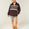 Gilly Hicks Sherpa Çeyrek Fermuarlı Sweatshirt