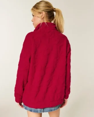 Gilly Hicks Sherpa Çeyrek Fermuarlı Sweatshirt