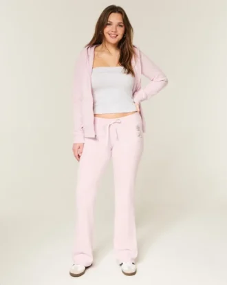 Gül Desenli Boot Sweatpants