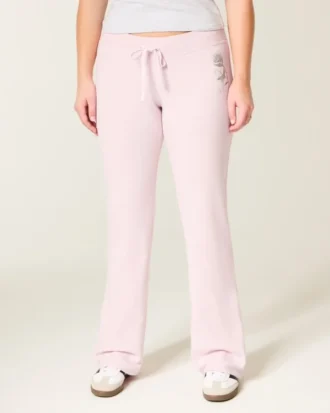 Gül Desenli Boot Sweatpants