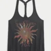 Good Times Fest Grafik Örgülü Racerback Tank Good Times Fest Grafik Örgülü Racerback Tank