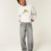 Gri Skater Baggy Jeans