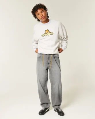 Gri Skater Baggy Jeans