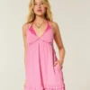 Halat Süslemeli Babydoll Mini Elbise Halat Süslemeli Babydoll Mini Elbise