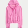 Havlu Kumaş Fermuarlı Kapüşonlu Sweatshirt Havlu Kumaş Fermuarlı Kapüşonlu Sweatshirt