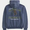 Holiday Vault Release Big Bear Lake Grafik Fermuarlı Kapüşonlu Sweatshirt