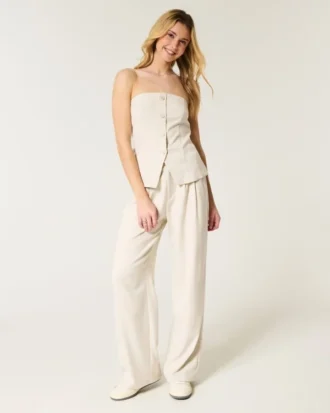 Hollister Livvy Ultra Yüksek Bel Geniş Paça Pantolon