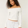 Hollister Rahat Bulut Desenli Omuzsuz Kazak Hollister Rahat Bulut Desenli Omuzsuz Kazak