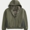 Hollister x Crocs Sherpa Astarlı Fermuarlı Kapüşonlu Sweatshirt Hollister x Crocs Sherpa Astarlı Fermuarlı Kapüşonlu Sweatshirt