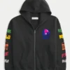 Hollister x Taco Bell Boxy Grafik Fermuarlı Kapüşonlu Sweatshirt Hollister x Taco Bell Boxy Grafik Fermuarlı Kapüşonlu Sweatshirt