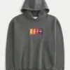 Hollister x Taco Bell Boxy Grafik Kapüşonlu Sweatshirt