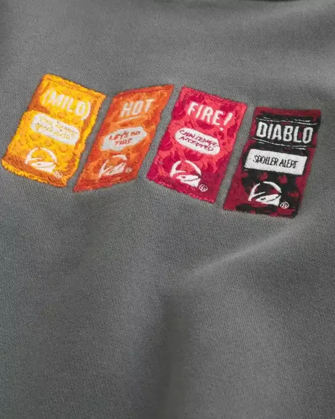 Hollister x Taco Bell Boxy Grafik Kapüşonlu Sweatshirt