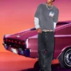 Hollister x Taco Bell Yıkanmış Siyah Nakışlı Grafik Baggy Jeans