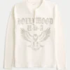 Hollywood Grafik Termal Henley Hollywood Grafik Termal Henley