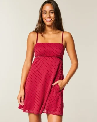 Şifon Babydoll Mini Elbise Şifon Babydoll Mini Elbise