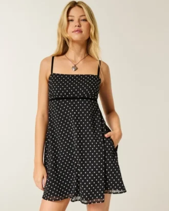 Şifon Babydoll Mini Elbise
