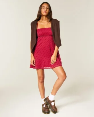 Şifon Babydoll Mini Elbise Şifon Babydoll Mini Elbise