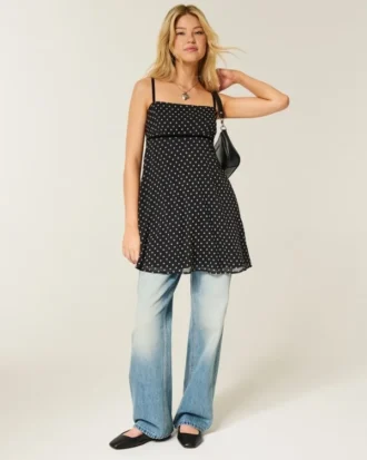 Şifon Babydoll Mini Elbise