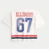 Illinois Üniversitesi Fighting Illini Grafik Futbol Forması Illinois Üniversitesi Fighting Illini Grafik Futbol Forması