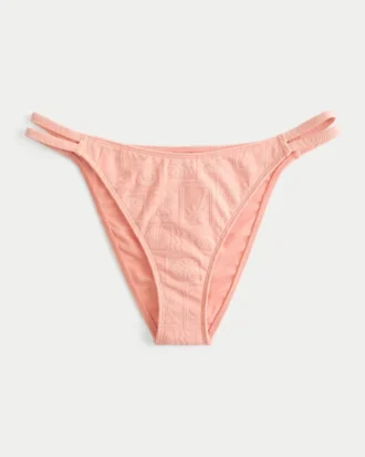 Jakarlı Çift Askılı Cheeky Bikini Altı