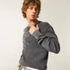 Kafatası Desenli Termal Crew Shirt