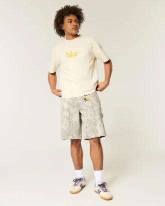 Kamuflaj Baggy Denim Şort
