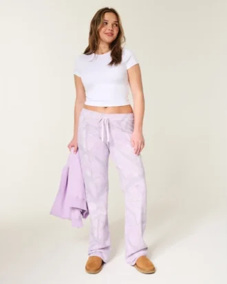 Kamuflaj desenli bootcut eşofman altı