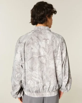 Kamuflaj Zip-Up Rüzgarlık Ceket