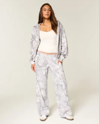 Kar Kamuflajlı Bol Sweatpantolon