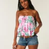 Katmanlı Halter Babydoll Üst