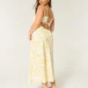 Keten Karışımlı Arkası Açık Slip Midi Elbise Keten Karışımlı Arkası Açık Slip Midi Elbise