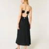 Keten Karışımlı Arkası Açık Slip Midi Elbise Keten Karışımlı Arkası Açık Slip Midi Elbise