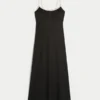 Keten Karışımlı Arkası Açık Slip Midi Elbise Keten Karışımlı Arkası Açık Slip Midi Elbise