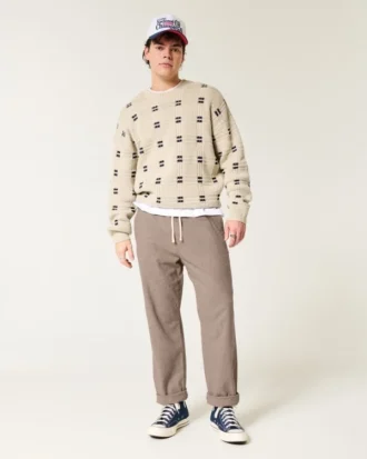 Keten Karışımlı Bol Pull-On Pantolon