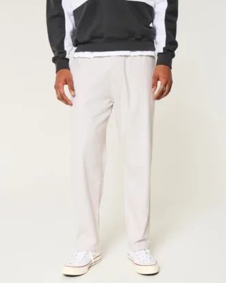Keten Karışımlı Bol Pull-On Pantolon