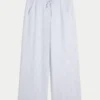 Keten Karışımlı Bol Pull-On Pantolon