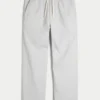 Keten Karışımlı Bol Pull-On Pantolon