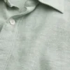 Keten Karışımlı Düğmeli Gömlek
