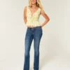 Keten Karışımlı Önden Bağlamalı Peplum Üst